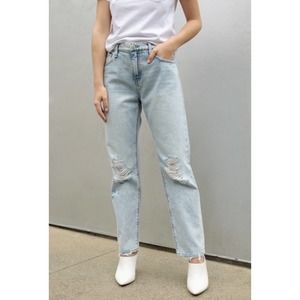 Hudson Relaxed Cropped Boyfriend Jeans Size 27